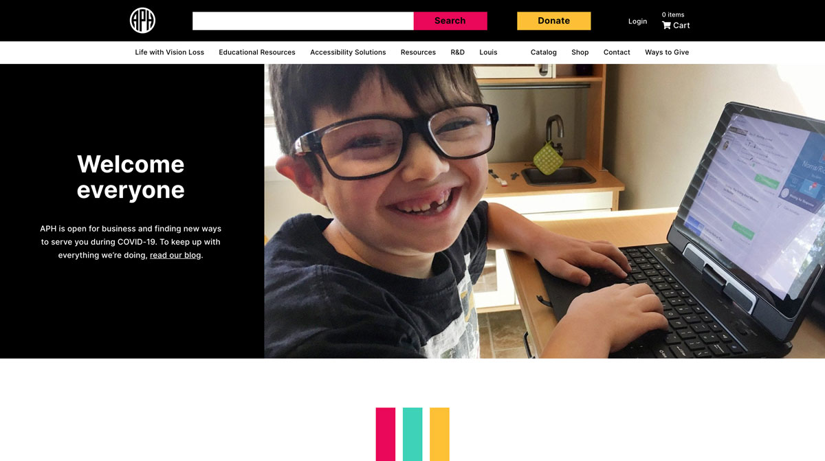 Screenshot of American Printing House website.