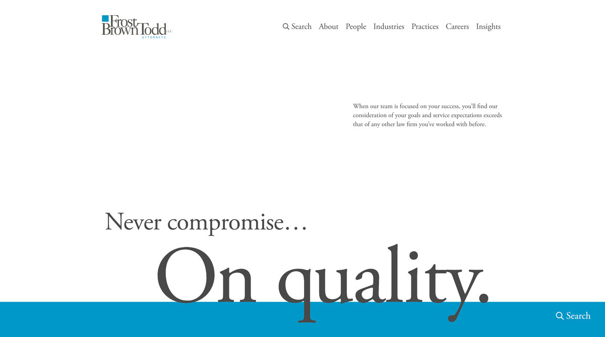 Screenshot of Frost Brown Todd website.